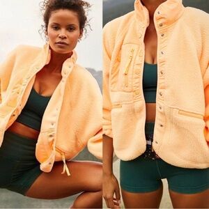 Free People Hit The Slopes Jacket in Morning Sun Small